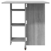 Produktbild för Matbord 115 x 70 x 75 cm Konstruerat trä Grå Sonoma Rektangulär
