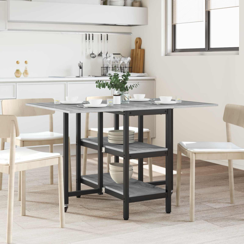 Produktbild för Matbord 122 x 80 x 76,5 cm Konstruerat trä Grå Sonoma