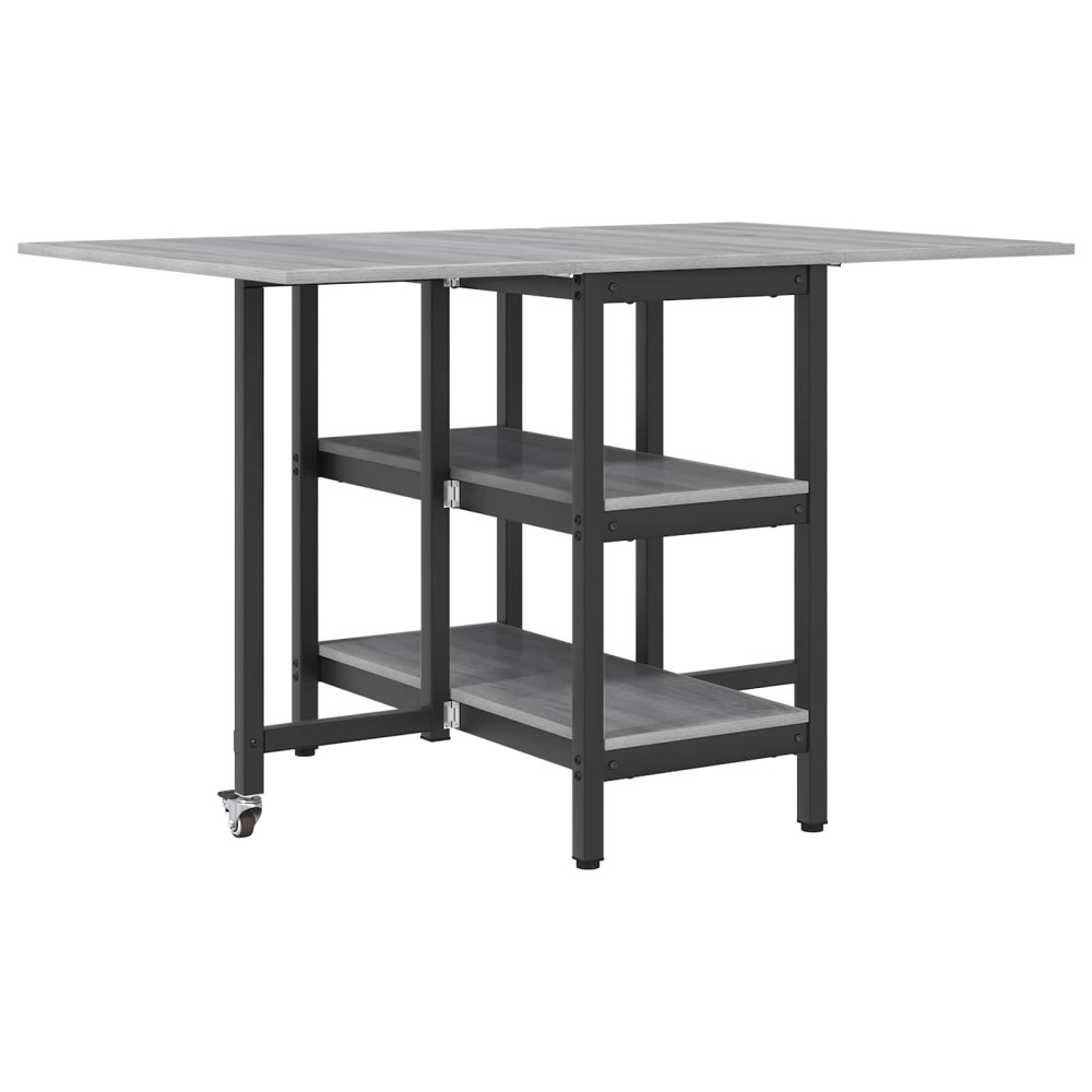 Produktbild för Matbord 122 x 80 x 76,5 cm Konstruerat trä Grå Sonoma
