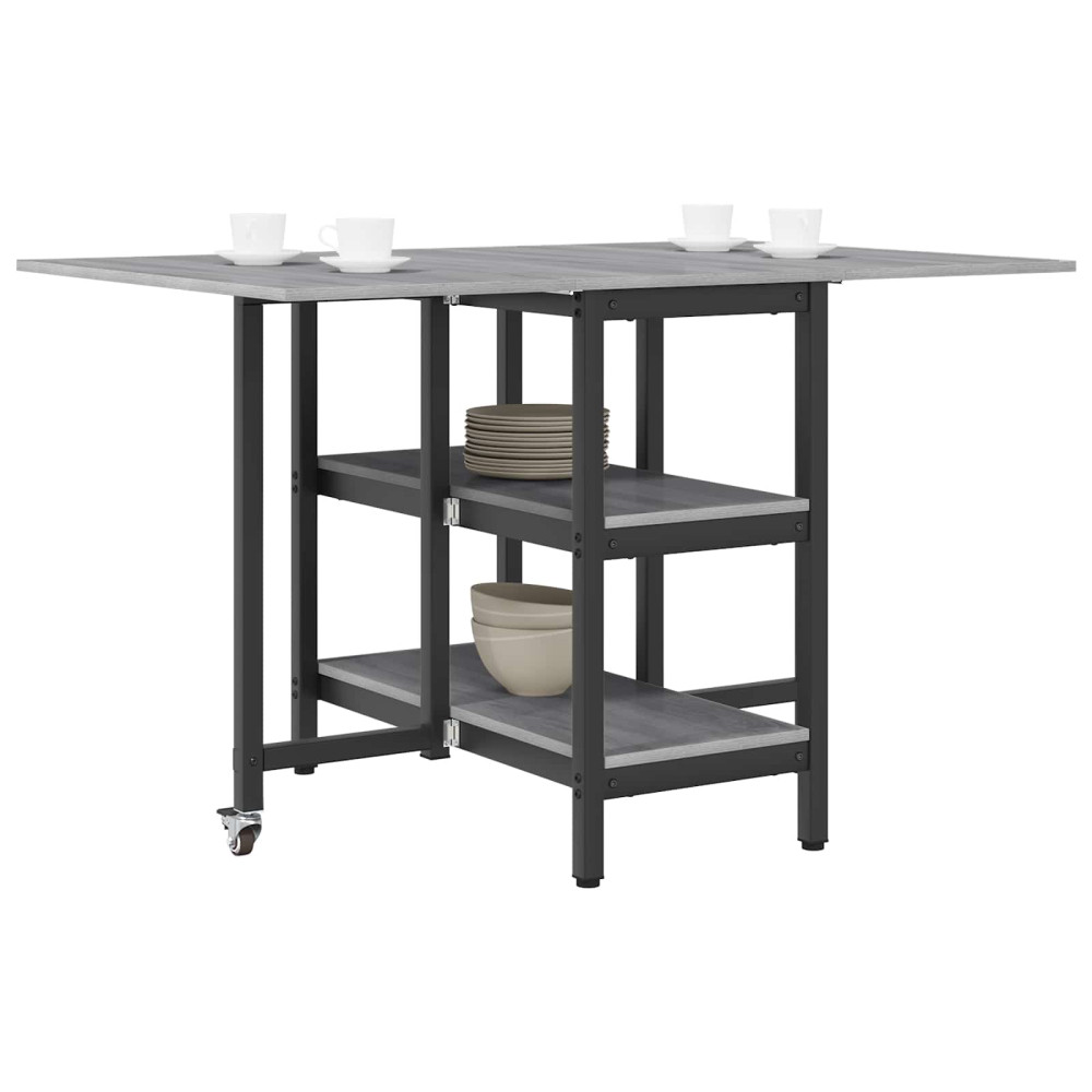Produktbild för Matbord 122 x 80 x 76,5 cm Konstruerat trä Grå Sonoma