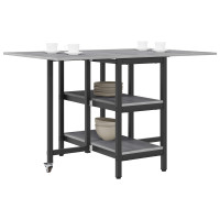 Produktbild för Matbord 122 x 80 x 76,5 cm Konstruerat trä Grå Sonoma