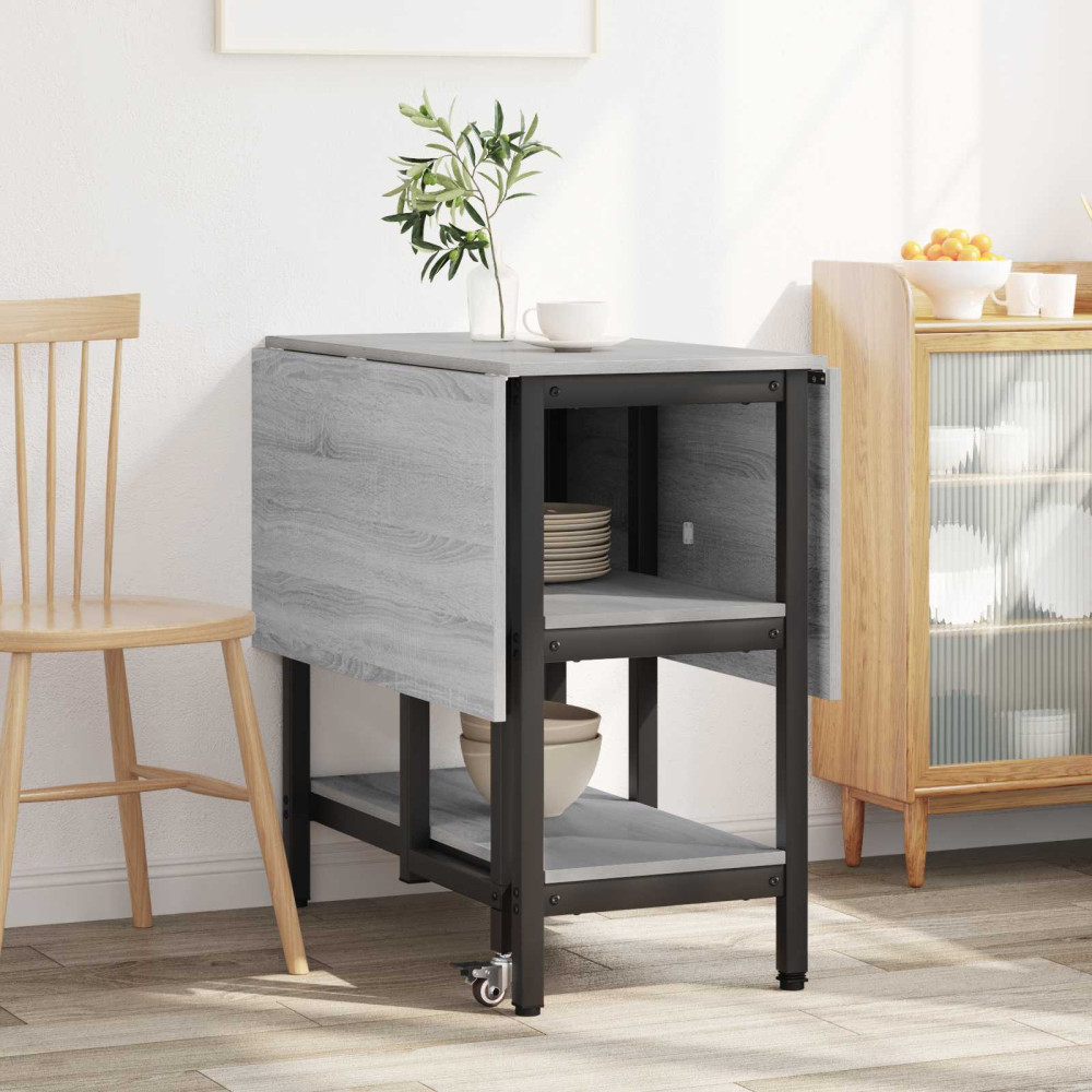 Produktbild för Matbord 122 x 80 x 76,5 cm Konstruerat trä Grå Sonoma