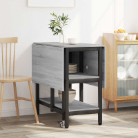 Produktbild för Matbord 122 x 80 x 76,5 cm Konstruerat trä Grå Sonoma