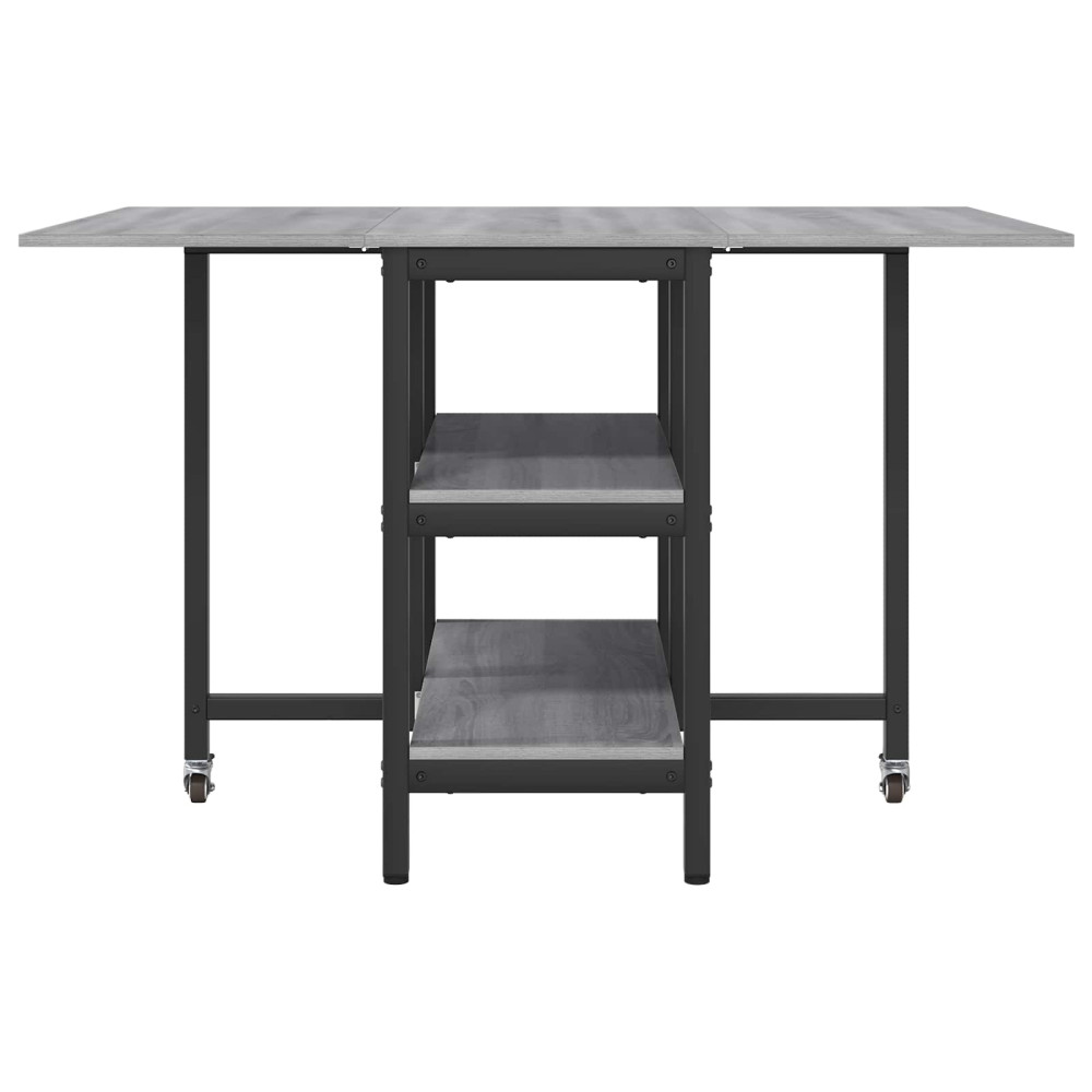 Produktbild för Matbord 122 x 80 x 76,5 cm Konstruerat trä Grå Sonoma