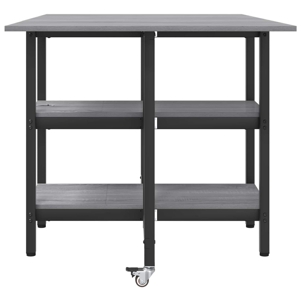 Produktbild för Matbord 122 x 80 x 76,5 cm Konstruerat trä Grå Sonoma