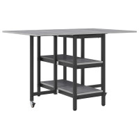 Produktbild för Matbord 122 x 80 x 76,5 cm Konstruerat trä Grå Sonoma