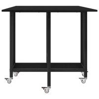 Produktbild för Hopfällbart matbord med hjul 130 x 80 x 76,5 cm Konstruerat trä