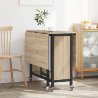 Produktbild för Hopfällbart matbord med hjul 130 x 80 x 76,5 cm stål PB