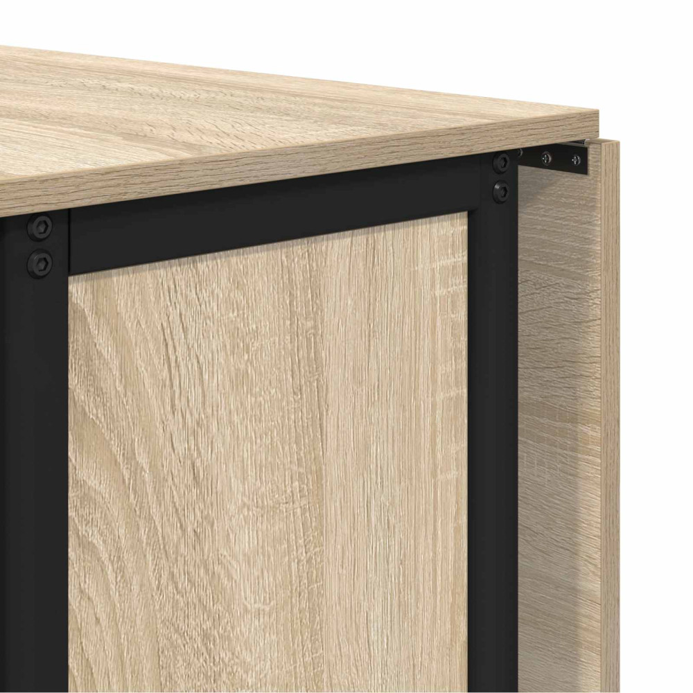 Produktbild för Hopfällbart matbord med hjul 130 x 80 x 76,5 cm stål PB