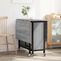 Produktbild för Hopfällbart matbord med hjul 130 x 80 x 76,5 cm stål PB
