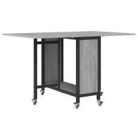Produktbild för Hopfällbart matbord med hjul 130 x 80 x 76,5 cm stål PB
