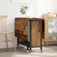 Produktbild för Hopfällbart matbord med hjul 130 x 80 x 76,5 cm stål PB