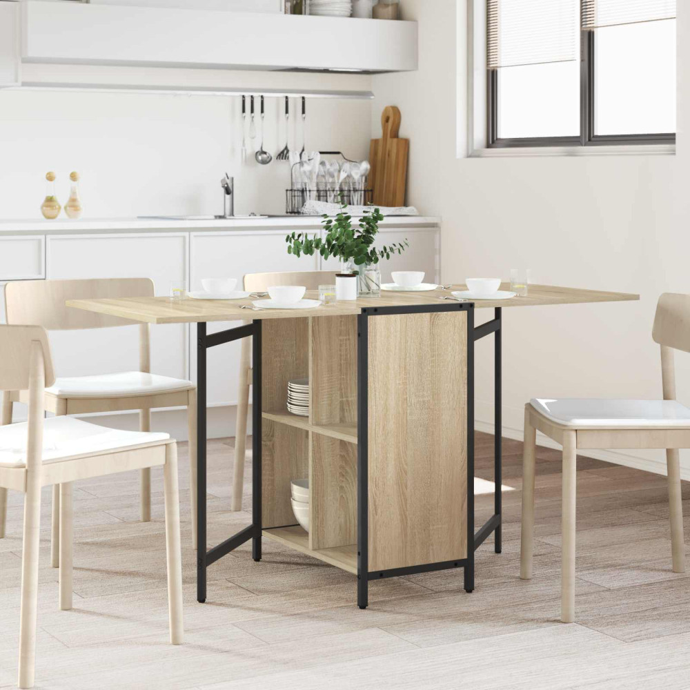 Produktbild för Matbord 144 x 60 x 75 cm Konstruerat trä Sonoma-ek Rektangulär