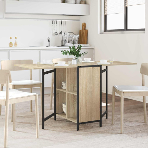 vidaXL Matbord 144 x 60 x 75 cm Konstruerat trä Sonoma-ek Rektangulär