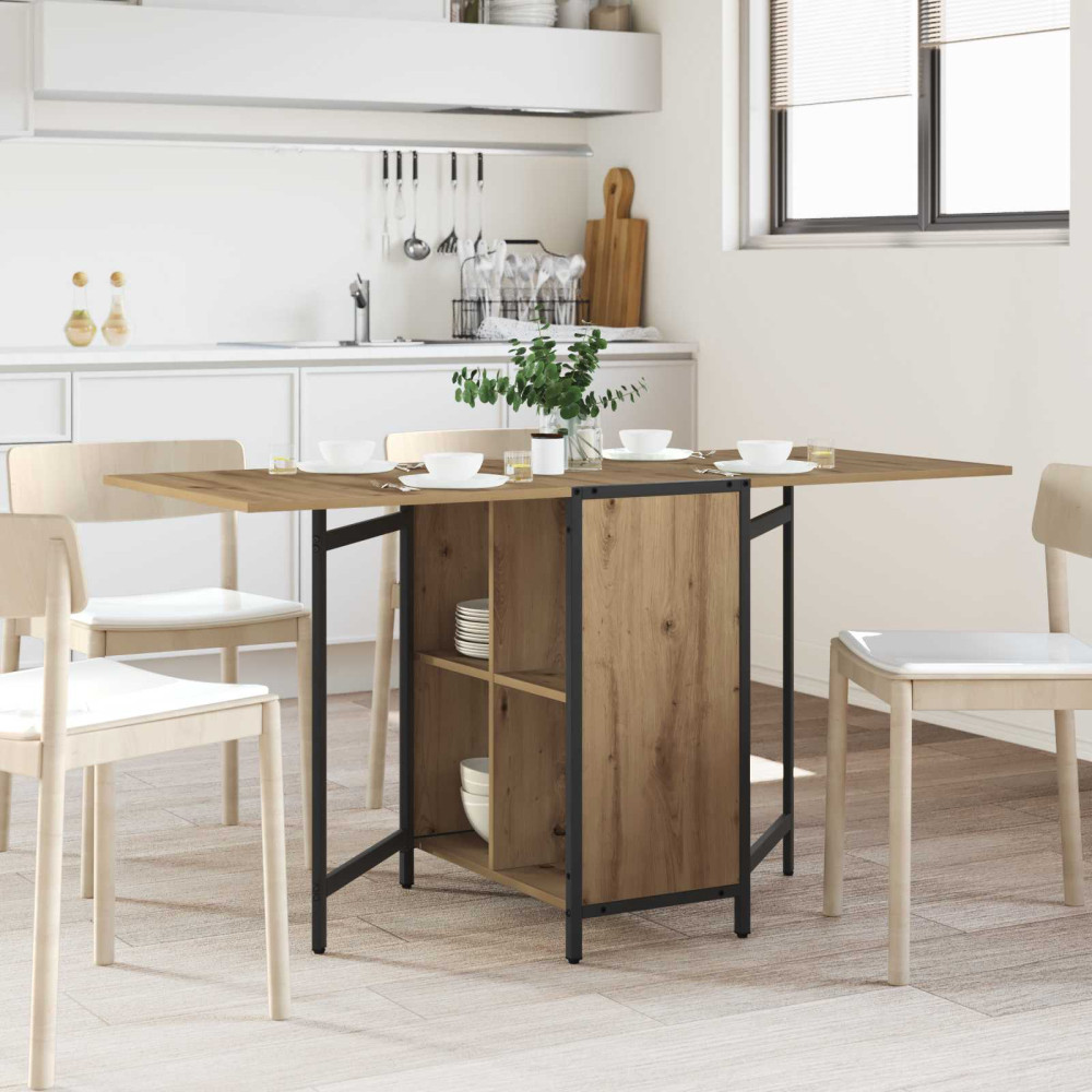 Produktbild för Matbord 144 x 60 x 75 cm Konstruerat trä Artisan-ek Rektangulär