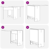 Produktbild för Matbord 138 x 70 x 73,5 cm Konstruerat trä Grå Sonoma