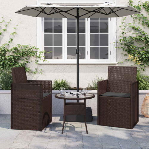vidaXL Sittkuddar 2 pcs Antracit 47 x 36 x 2 cm Polyester