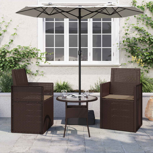 vidaXL Sittkuddar 2 pcs Taupe 47 x 36 x 2 cm Polyester