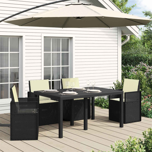 vidaXL Sitt- och Ryggkuddar 4 pcs Gräddvit 47 x 45 x 2 cm Polyester