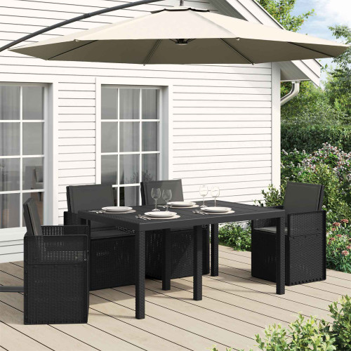 vidaXL Sitt- och Ryggkuddar 4 pcs Antracit 47 x 45 x 2 cm Polyester