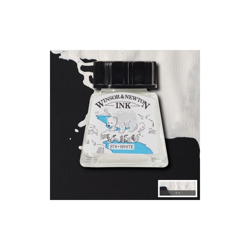 Produktbild för Winsor &amp Newton Winsor &amp Newton Teckningsbläck Vit 14m...