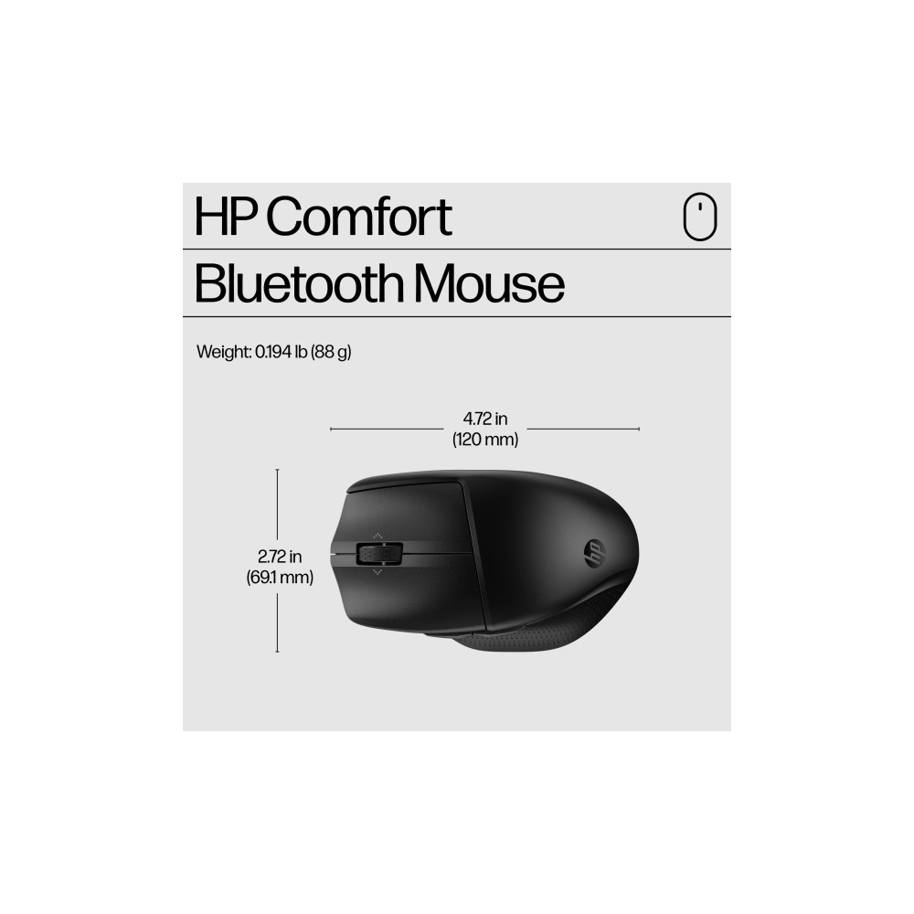 Produktbild för HP 480 - mus - komfort, fullstorlek - Bluetooth 5.3 - svart