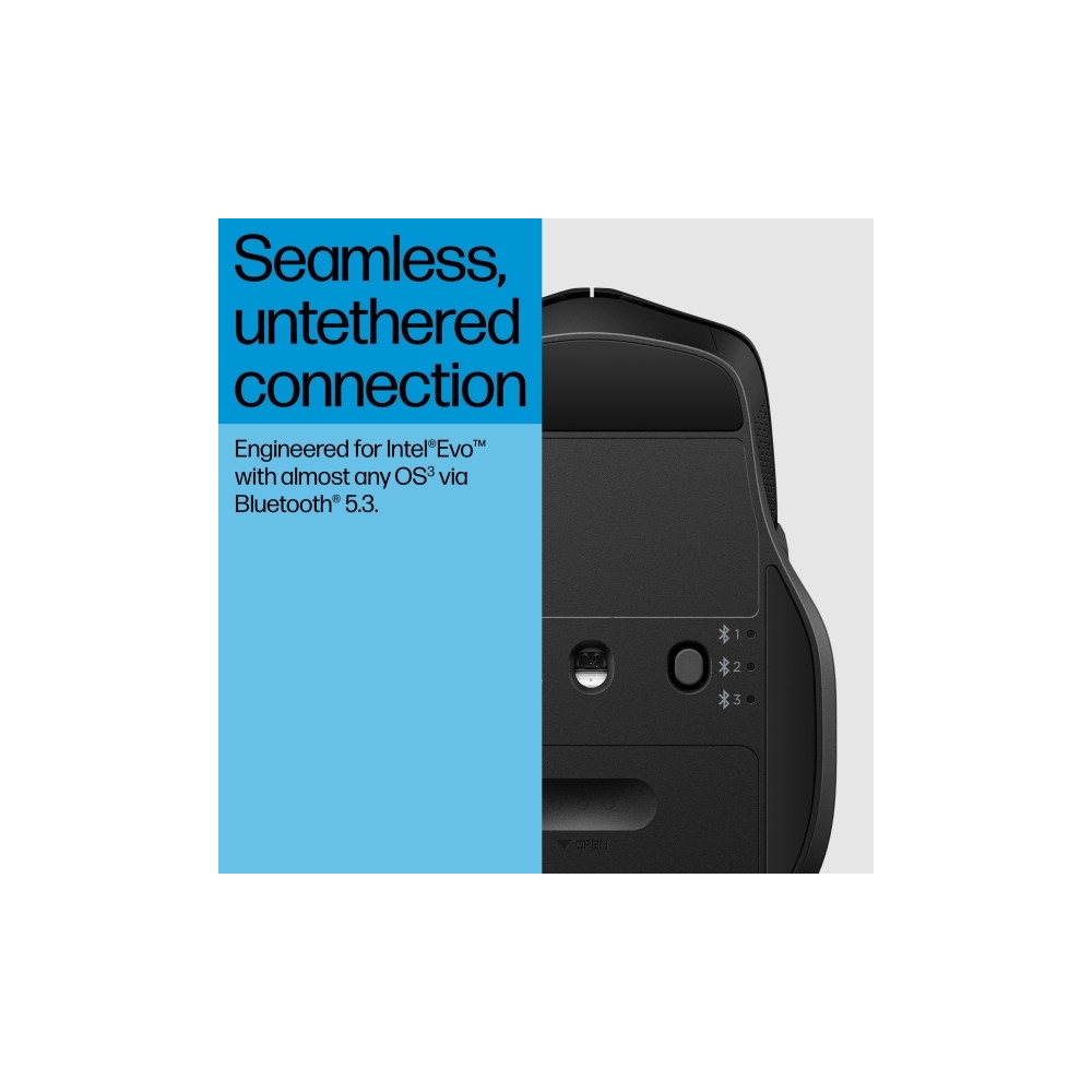 Produktbild för HP 480 - mus - komfort, fullstorlek - Bluetooth 5.3 - svart