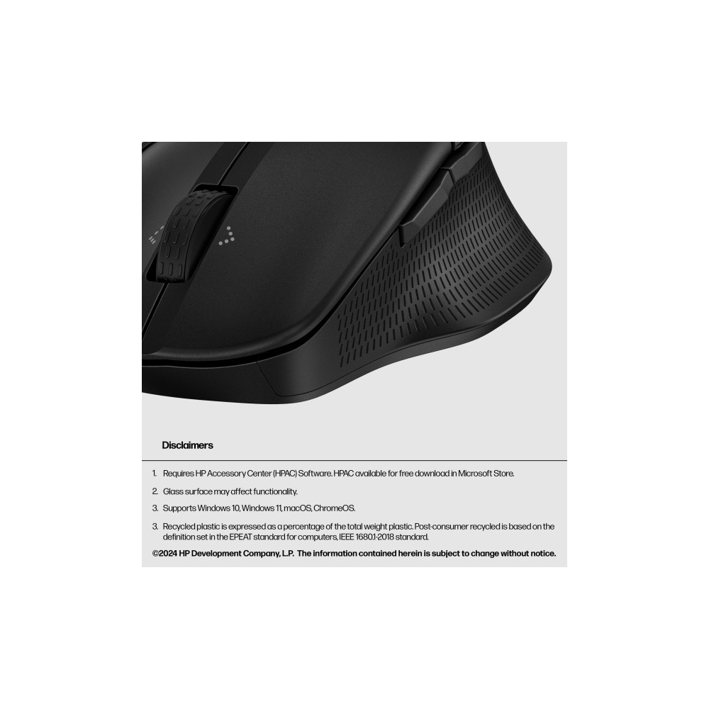 Produktbild för HP 480 - mus - komfort, fullstorlek - Bluetooth 5.3 - svart