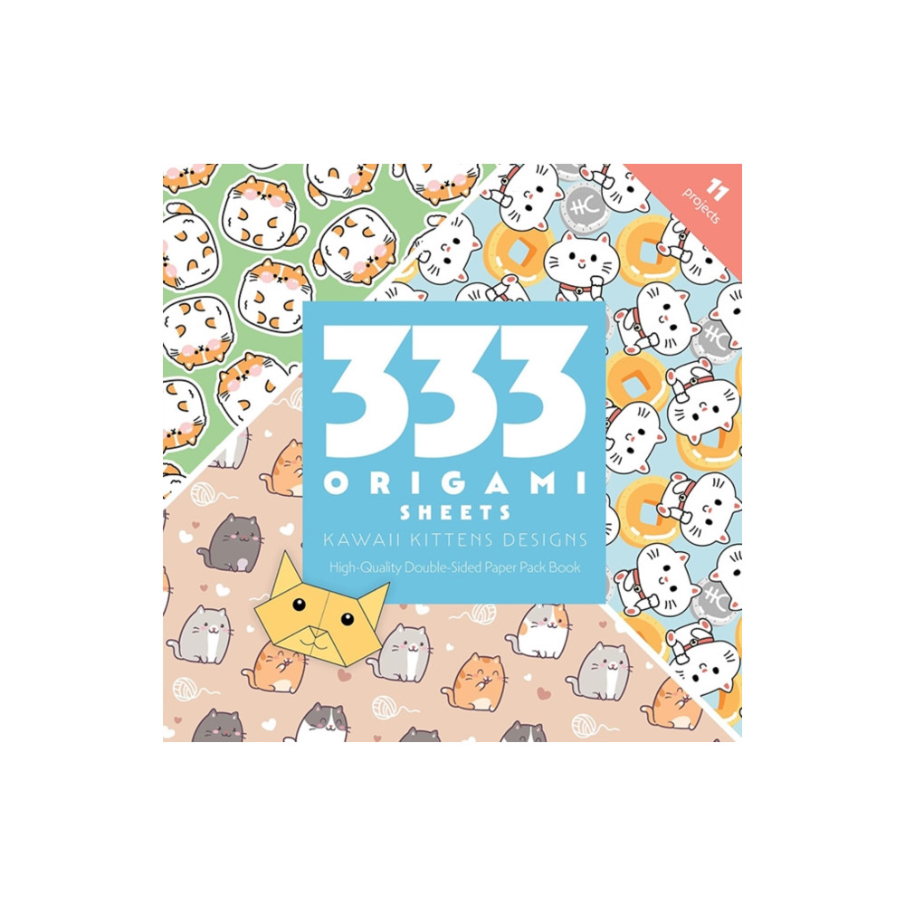 Produktbild för 333 Origami Sheets Kawaii Kittens Designs (häftad, eng)