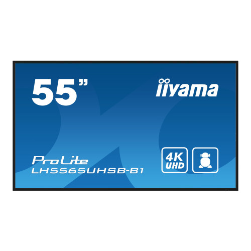 Iiyama iiyama ProLite LH5565UHSB-B1 55" Klass (54.6" visbar) LED-bakgrundsbelyst LCD-skärm - 4K - för digital skyltning