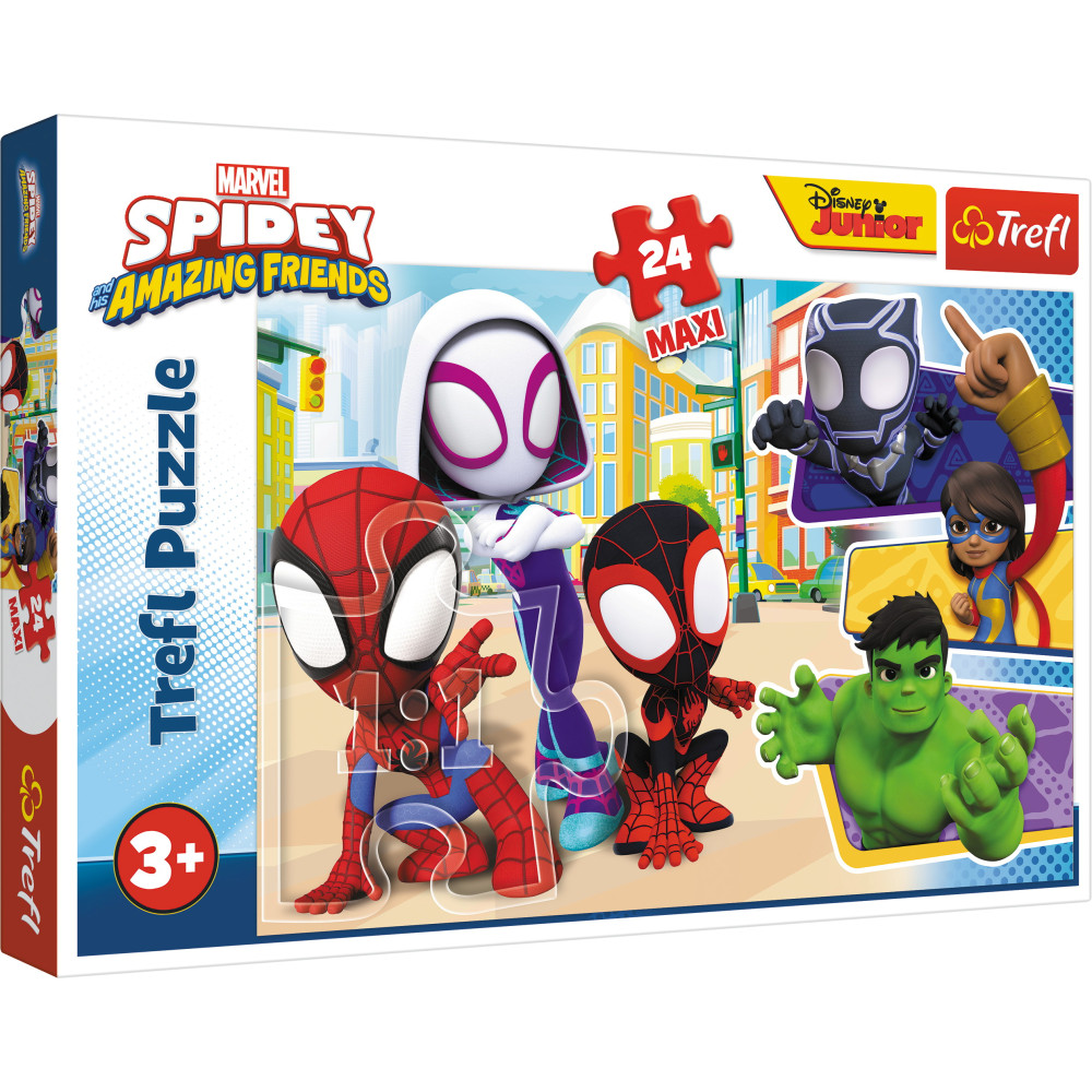 Produktbild för Pappussel Trefl 24 Bitar Maxi Marvel Spidey