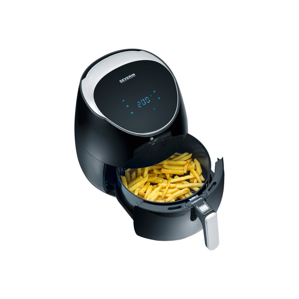 Produktbild för SEVERIN FR 2445 - varmluftsfritös - silvermetallic/svart