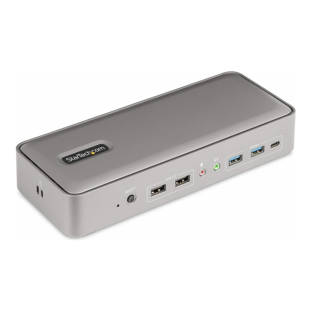 Produktbild för StarTech.com Dual-Laptop USB-C KVM Docking Station, Dual Monitor 4K 60Hz DisplayPort Dock, 5-Port USB Hub, GbE, 90W/45W Power Delivery to Two Laptops, Windows/Mac, 2-Host KVM Dock - dockningsstation - USB-C 3.2 Gen 2 - 2 x DP - 1GbE - TAA-kompatibel