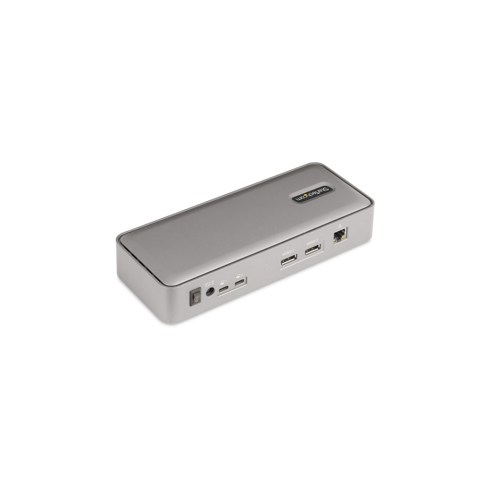 Produktbild för StarTech.com Dual-Laptop USB-C KVM Docking Station, Dual Monitor 4K 60Hz DisplayPort Dock, 5-Port USB Hub, GbE, 90W/45W Power Delivery to Two Laptops, Windows/Mac, 2-Host KVM Dock - dockningsstation - USB-C 3.2 Gen 2 - 2 x DP - 1GbE - TAA-kompatibel