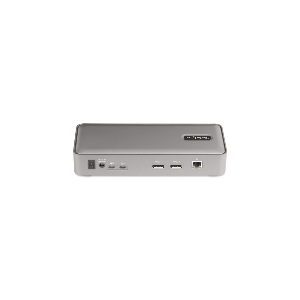 Produktbild för StarTech.com Dual-Laptop USB-C KVM Docking Station, Dual Monitor 4K 60Hz DisplayPort Dock, 5-Port USB Hub, GbE, 90W/45W Power Delivery to Two Laptops, Windows/Mac, 2-Host KVM Dock - dockningsstation - USB-C 3.2 Gen 2 - 2 x DP - 1GbE - TAA-kompatibel