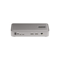 Produktbild för StarTech.com Dual-Laptop USB-C KVM Docking Station, Dual Monitor 4K 60Hz DisplayPort Dock, 5-Port USB Hub, GbE, 90W/45W Power Delivery to Two Laptops, Windows/Mac, 2-Host KVM Dock - dockningsstation - USB-C 3.2 Gen 2 - 2 x DP - 1GbE - TAA-kompatibel
