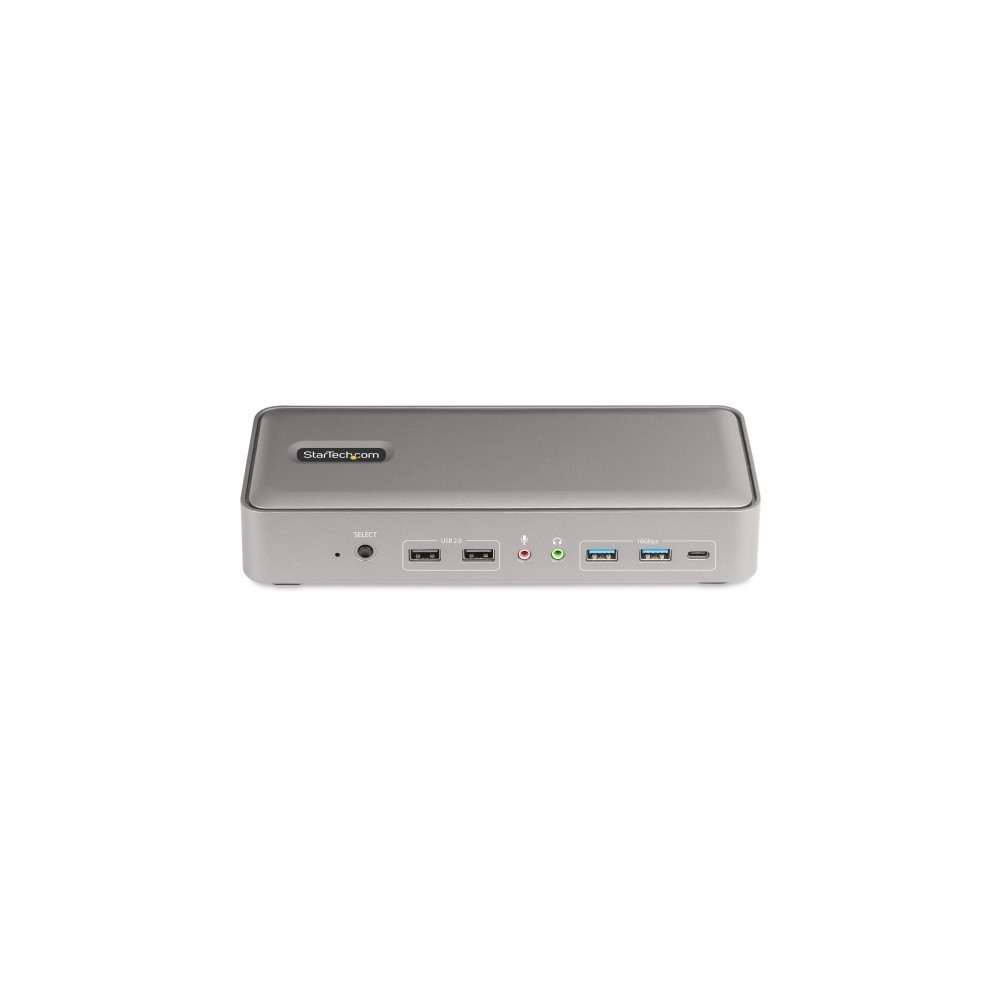 Produktbild för StarTech.com Dual-Laptop USB-C KVM Docking Station, Dual Monitor 4K 60Hz DisplayPort Dock, 5-Port USB Hub, GbE, 90W/45W Power Delivery to Two Laptops, Windows/Mac, 2-Host KVM Dock - dockningsstation - USB-C 3.2 Gen 2 - 2 x DP - 1GbE - TAA-kompatibel