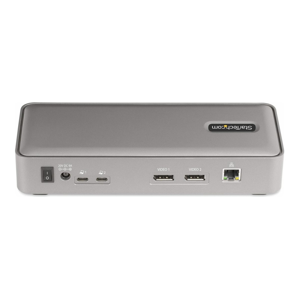 Produktbild för StarTech.com Dual-Laptop USB-C KVM Docking Station, Dual Monitor 4K 60Hz DisplayPort Dock, 5-Port USB Hub, GbE, 90W/45W Power Delivery to Two Laptops, Windows/Mac, 2-Host KVM Dock - dockningsstation - USB-C 3.2 Gen 2 - 2 x DP - 1GbE - TAA-kompatibel
