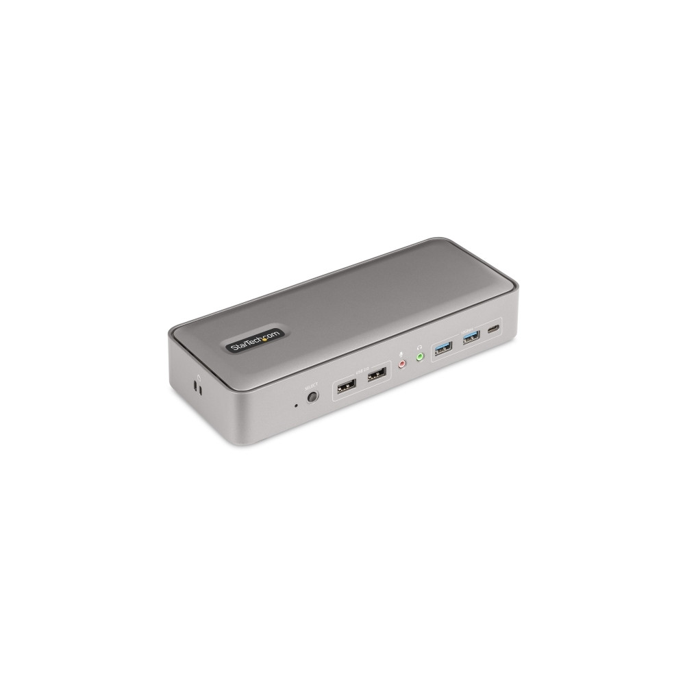 Produktbild för StarTech.com Dual-Laptop USB-C KVM Docking Station, Dual Monitor 4K 60Hz DisplayPort Dock, 5-Port USB Hub, GbE, 90W/45W Power Delivery to Two Laptops, Windows/Mac, 2-Host KVM Dock - dockningsstation - USB-C 3.2 Gen 2 - 2 x DP - 1GbE - TAA-kompatibel