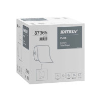 Produktbild för Toiletpapir Katrin Plus System 2-lag, hvid, nyfiber, med hyl...