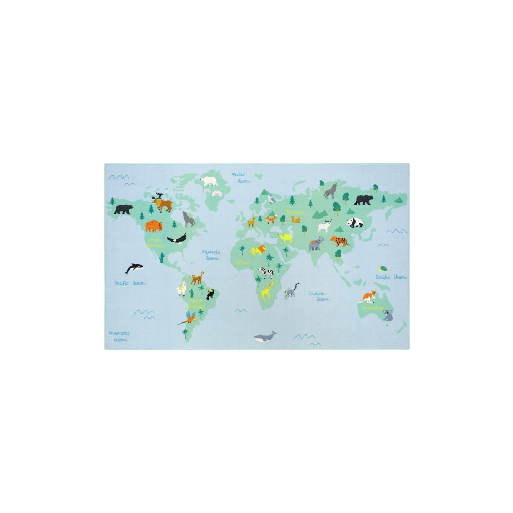 Produktbild för Associated Weavers Mapa Swiata Deluxe mattor för barn 120 x...