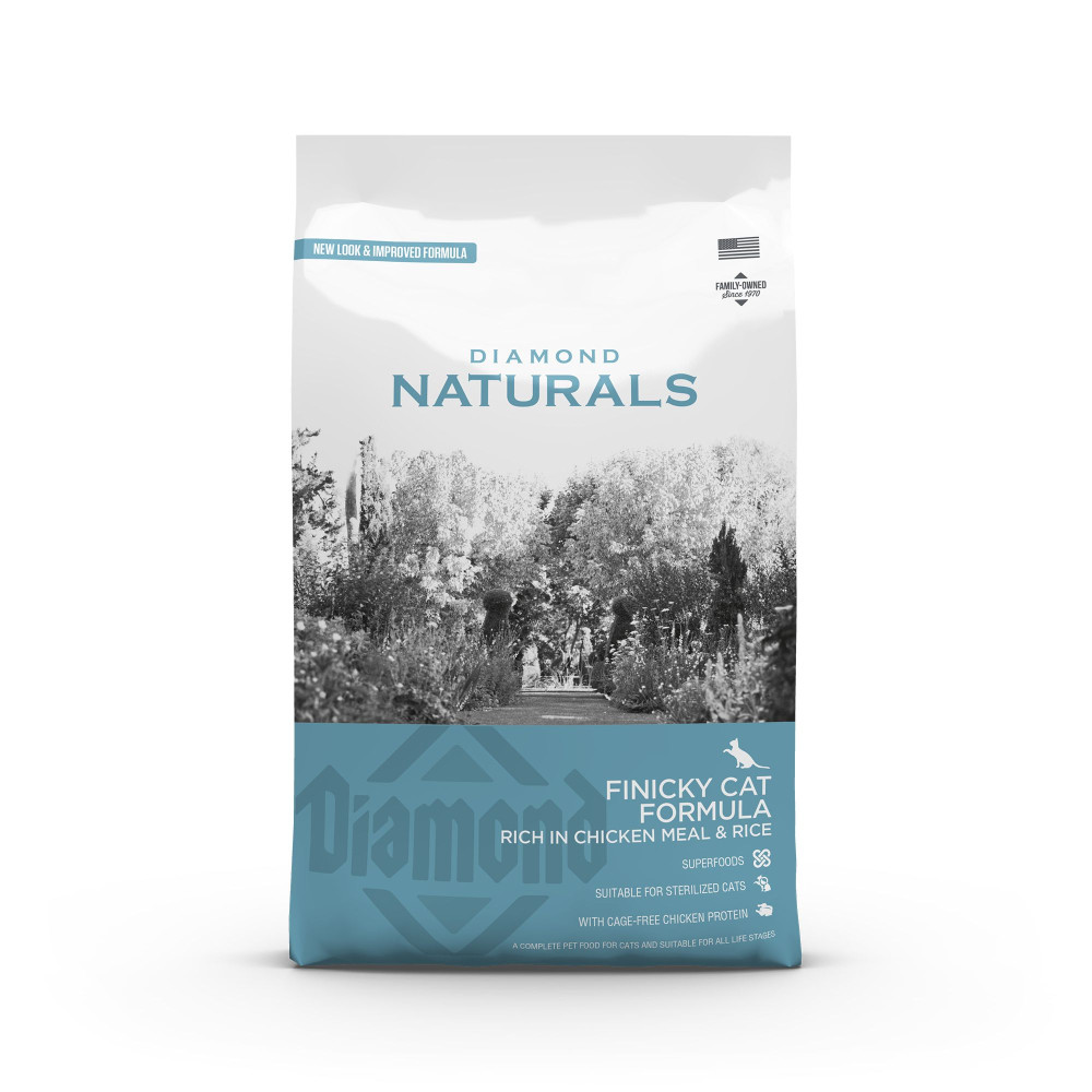 Produktbild för Diamond Naturals Finicky Cat Chicken meal & rice torrfoder f...