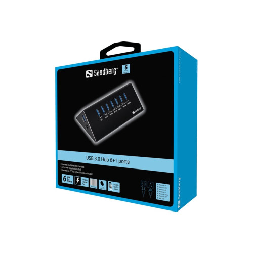 Sandberg Sandberg USB 3.0 Hub 7 ports - hubb - 7 portar