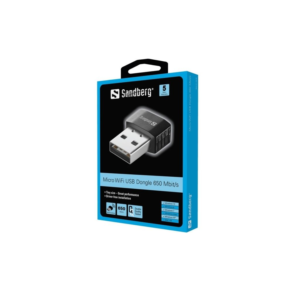 Produktbild för Sandberg Micro WiFi USB Dongle - nätverksadapter - USB 2.0