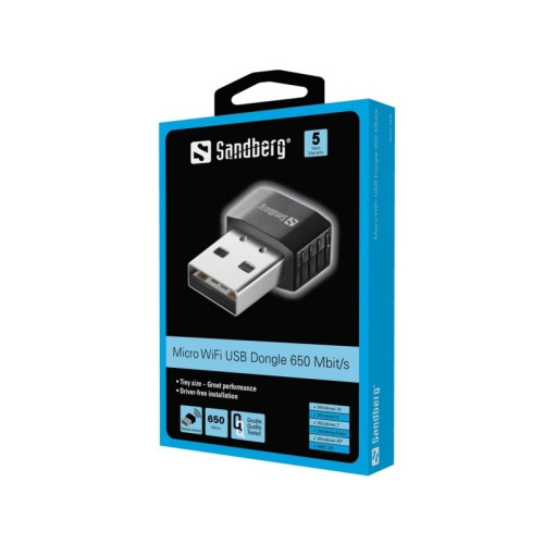 Sandberg Sandberg Micro WiFi USB Dongle - nätverksadapter - USB 2.0