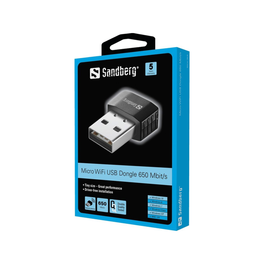 Produktbild för Sandberg Micro WiFi USB Dongle - nätverksadapter - USB 2.0