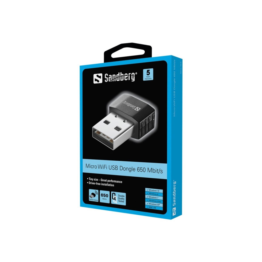 Produktbild för Sandberg Micro WiFi USB Dongle - nätverksadapter - USB 2.0