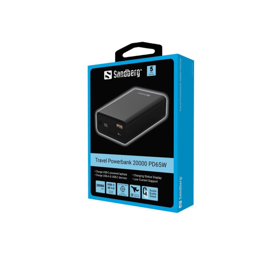 Sandberg Sandberg PD65W power bank - Li-Ion - USB typ A, USB-C - 65 watt