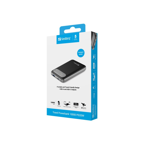 Sandberg Sandberg 421-16, 10000 mAh, Litiumpolymer (LiPo), Power Deli...