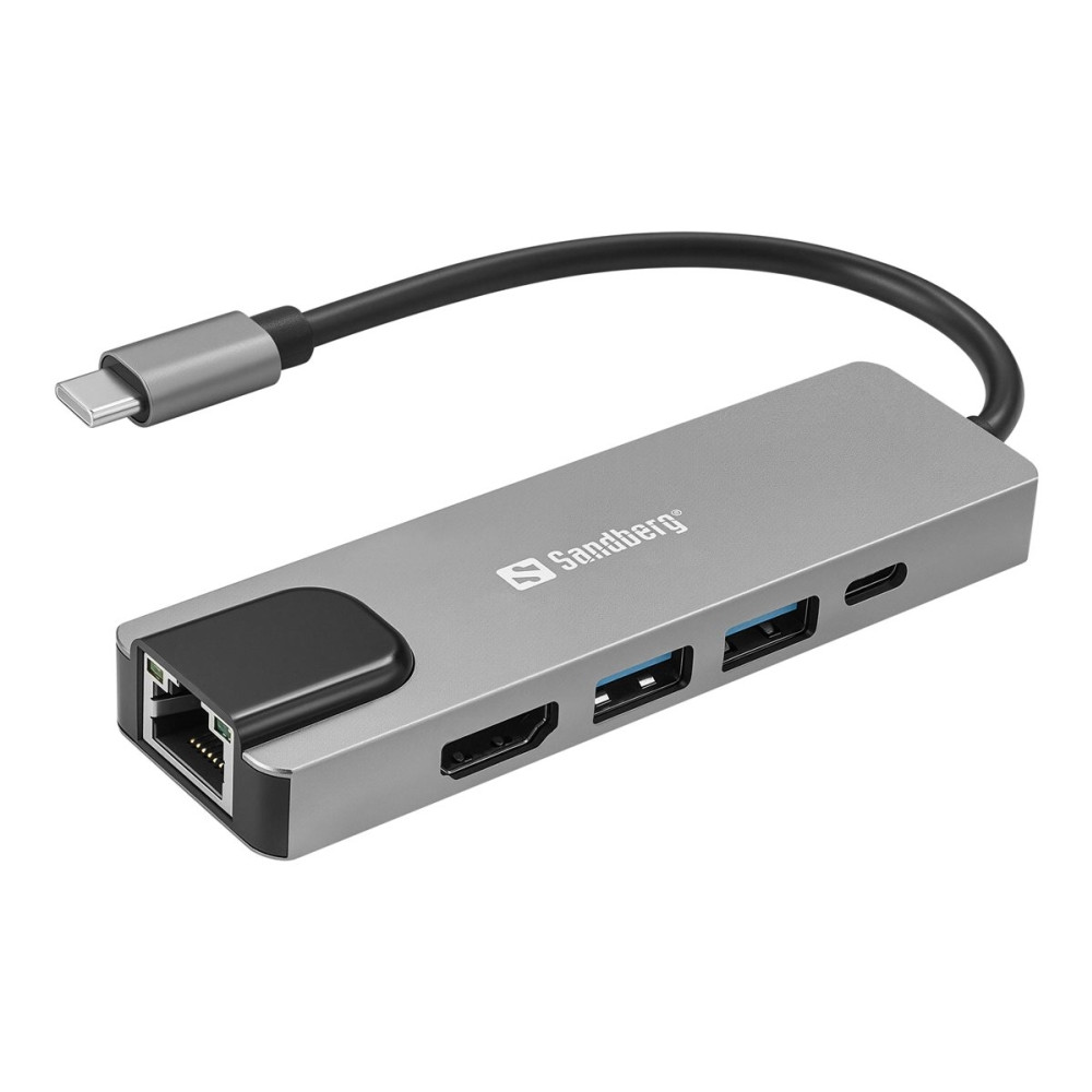 Produktbild för Sandberg - dockningsstation - USB-C - HDMI - 1GbE